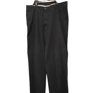 DockERS Men's Black Dress Pants W38 x L32 EUC Button Closure Pocket Straight Fit
